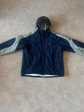 Vintage Men’s XL Nike Jacket, Navy Blue & Grey